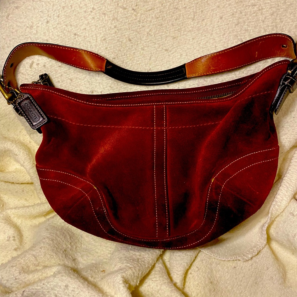 SOLD Authentic Vintage Coach Suede Satchel 4286